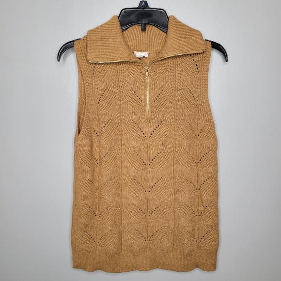 Hem & Thread Brown Sweater Vest Small - Picture 1 of 5